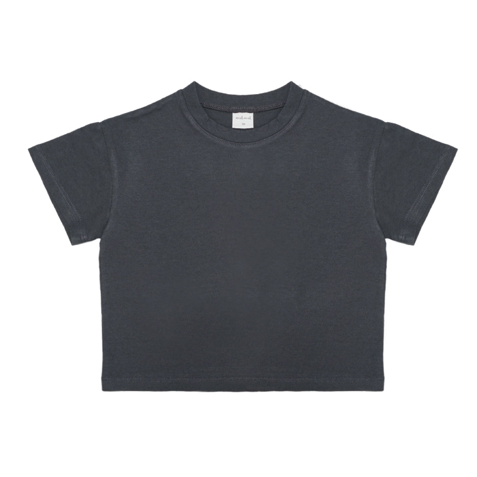 Loose Fit Baby Tee Charcoal