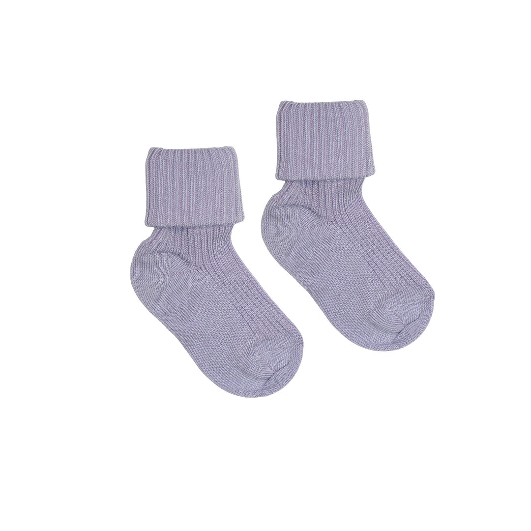 Baby Socks Rib Cotton Lavender Sky
