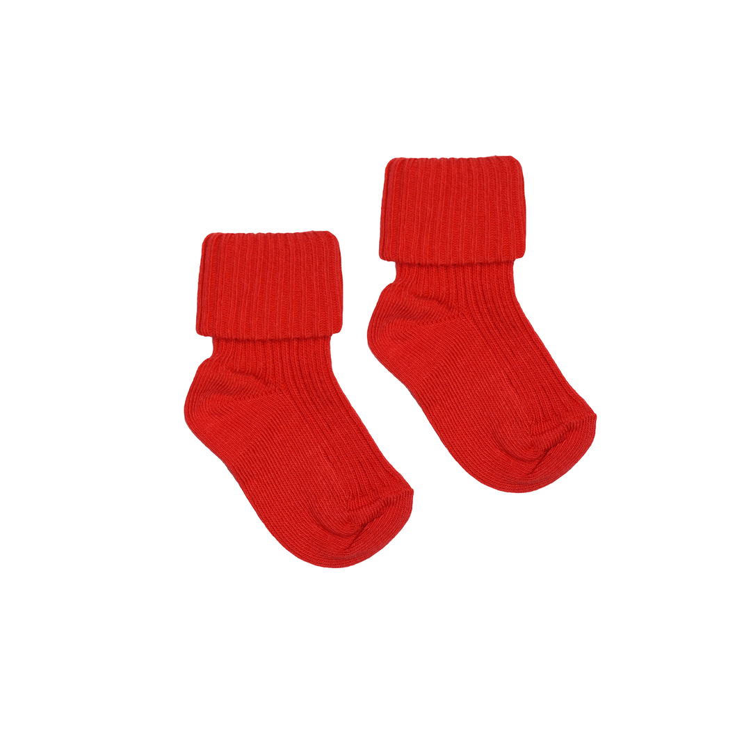 Baby Socks Rib Cotton Tomato