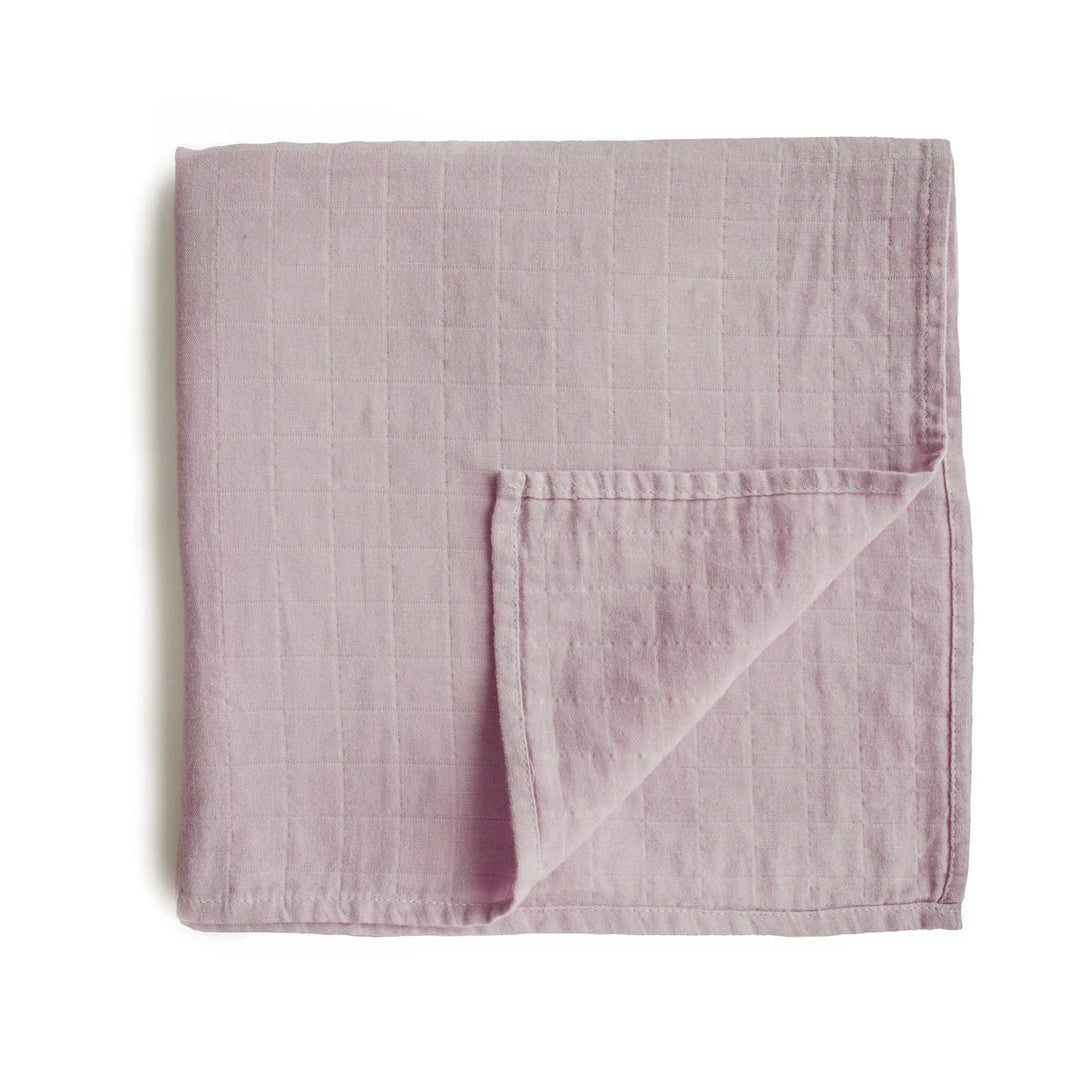 Mushie Muslin Swaddle Soft Mauve - La Gentile Store