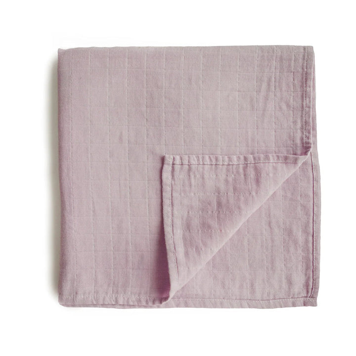Mushie Muslin Swaddle Soft Mauve - La Gentile Store