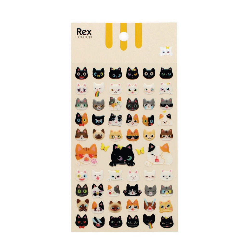 Quirky Cat 3D Stickers