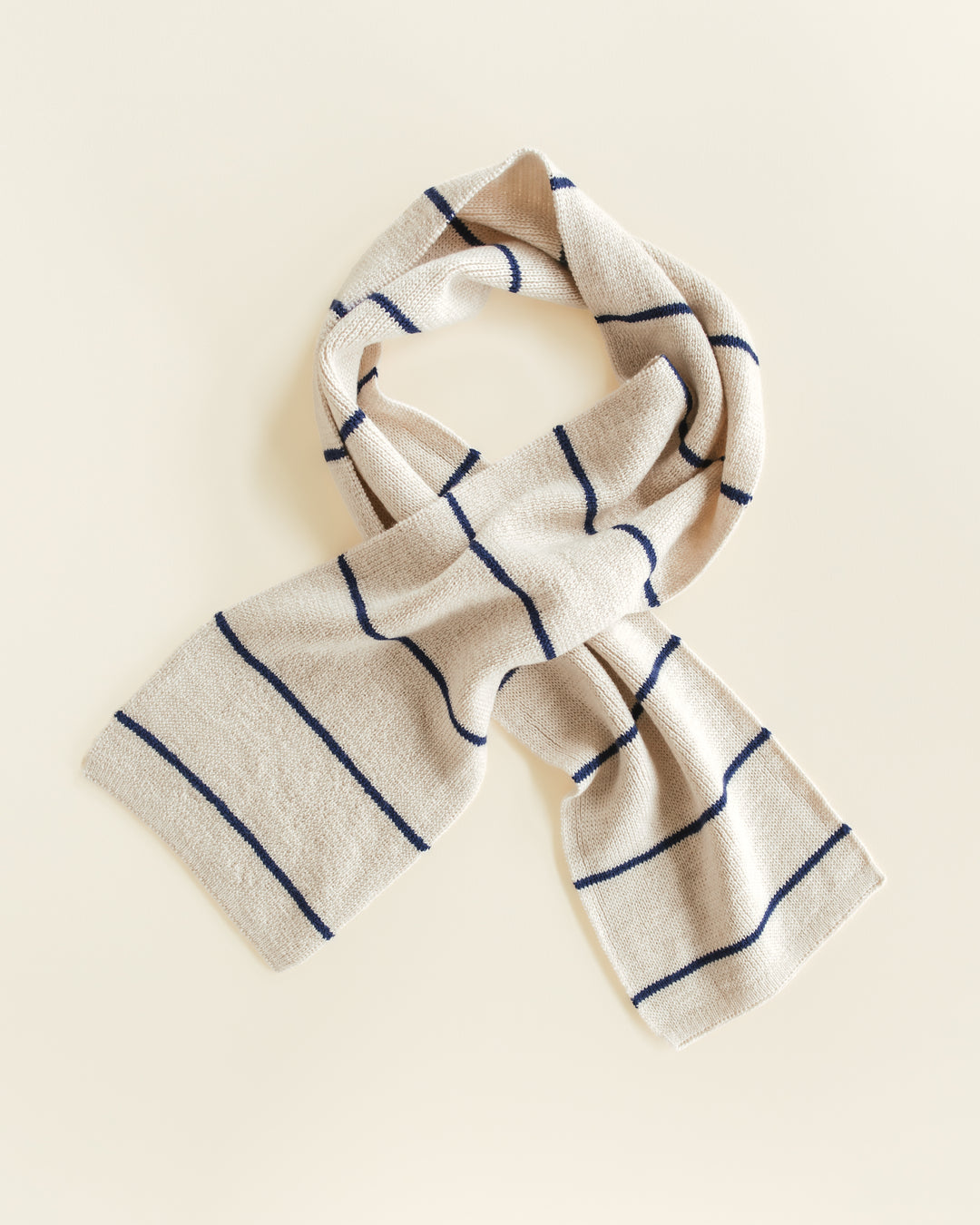 Hvid Igor Scarf Cream Blue Stripe