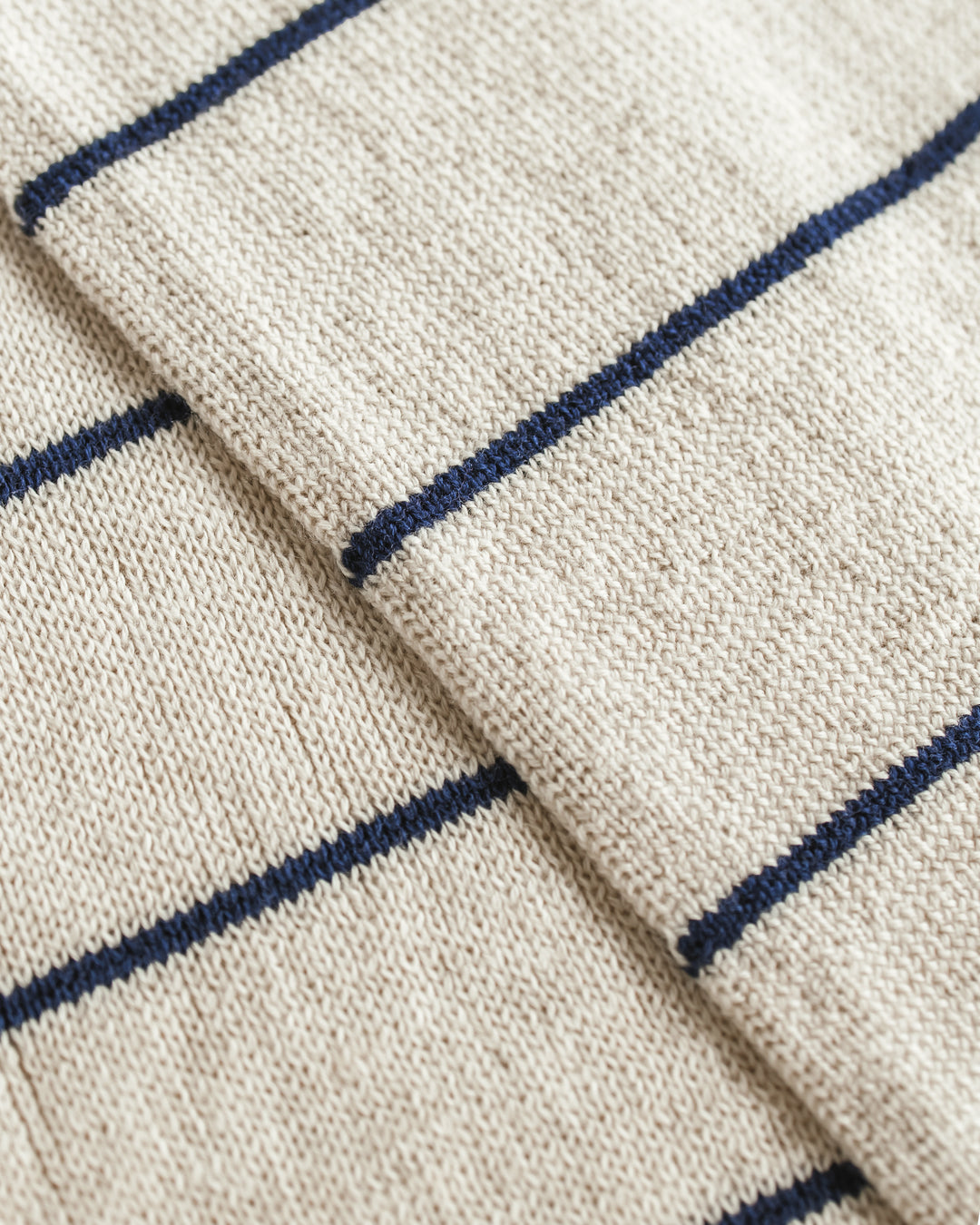 Hvid Igor Scarf Cream Blue Stripe