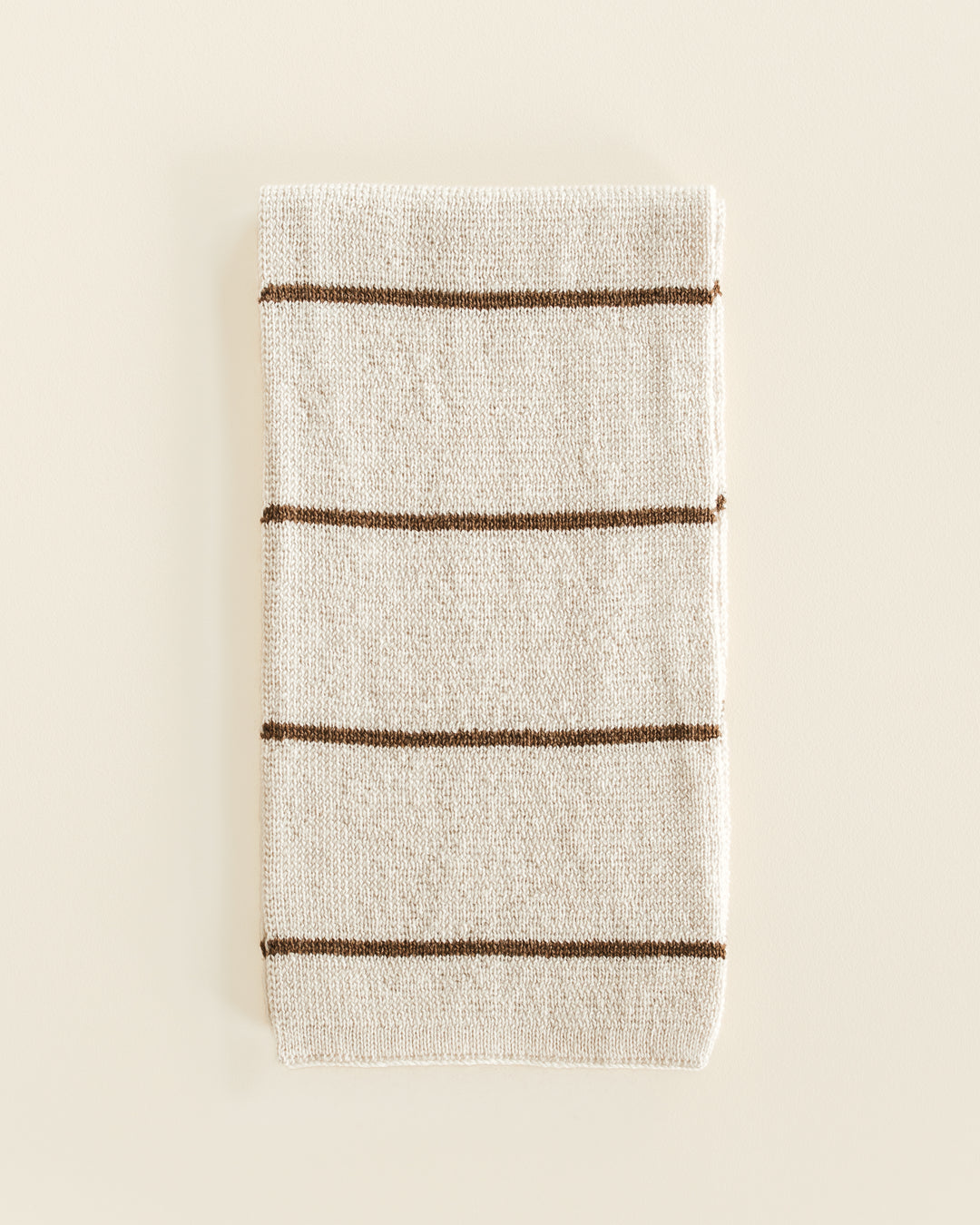 Hvid Igor Scarf Cream Mocha Stripe