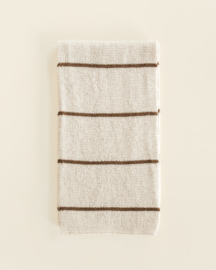 Hvid Igor Scarf Cream Mocha Stripe
