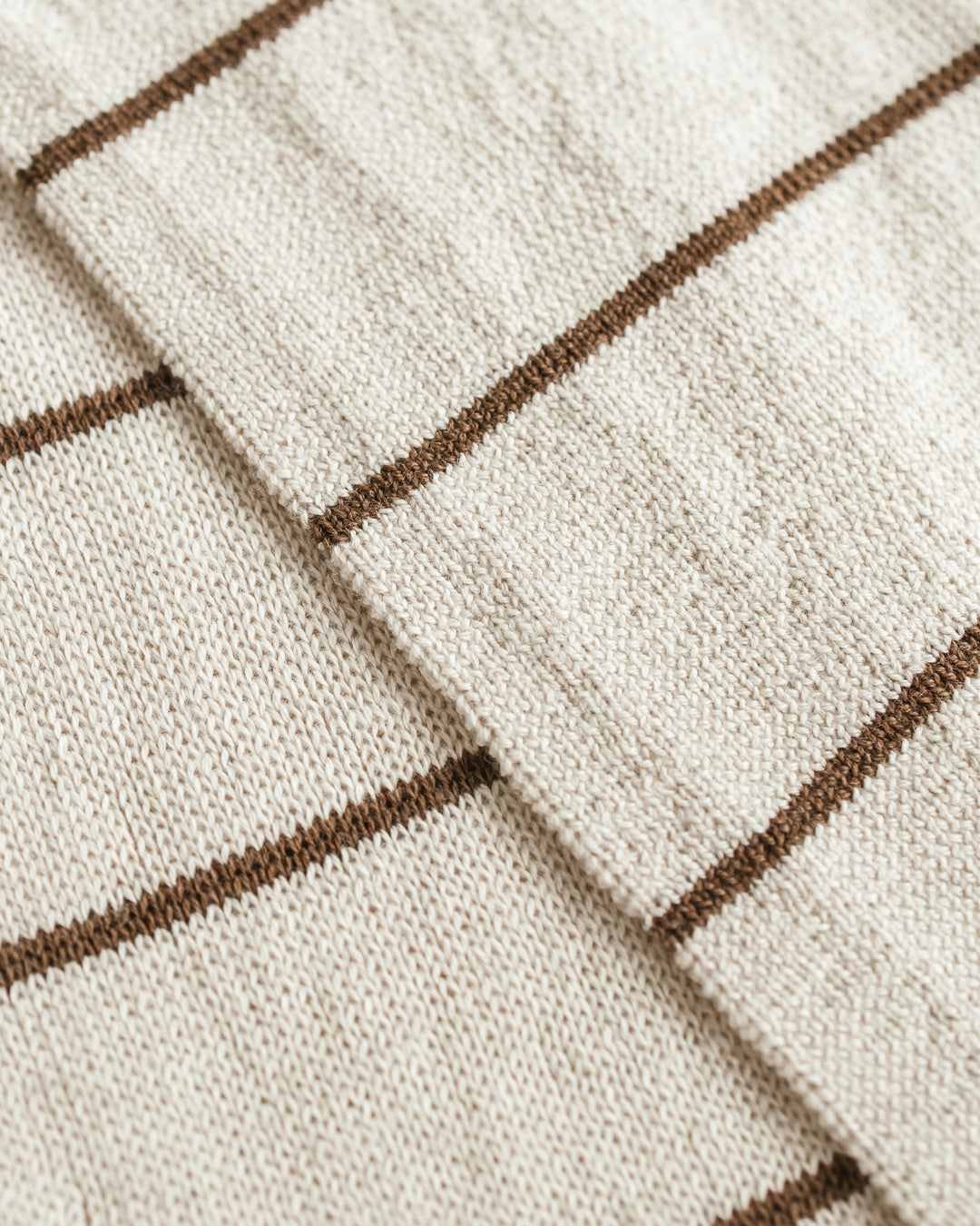 Hvid Igor Scarf Cream Mocha Stripe