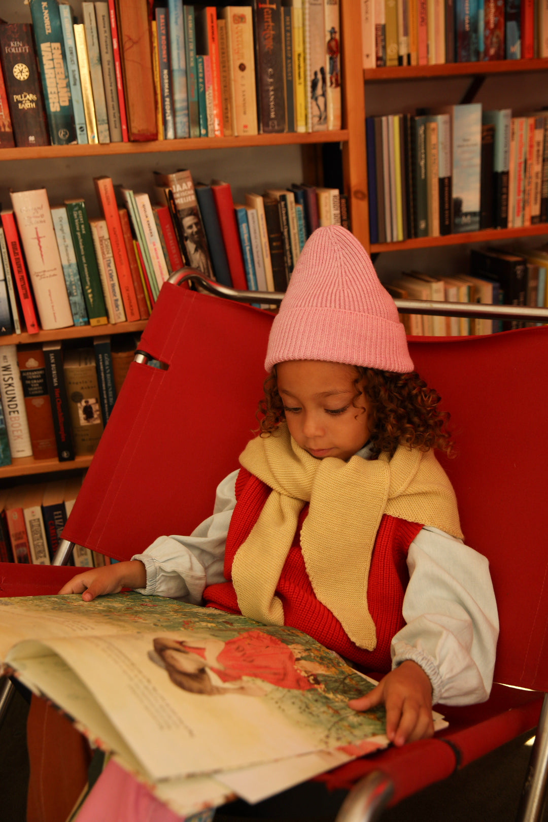 Hvid Light Yellow Triangle Scarf Josephina