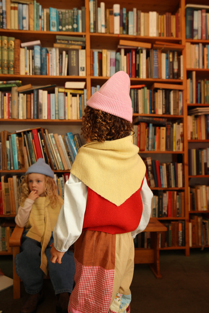 Hvid Light Yellow Triangle Scarf Josephina