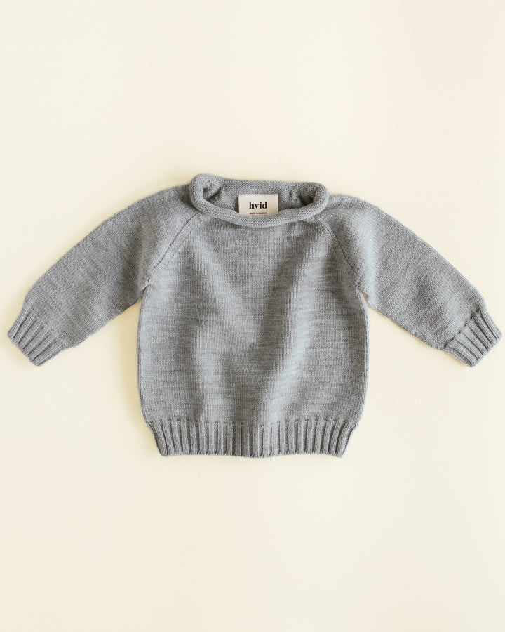 Hvid Georgette Sweater Grey Melange