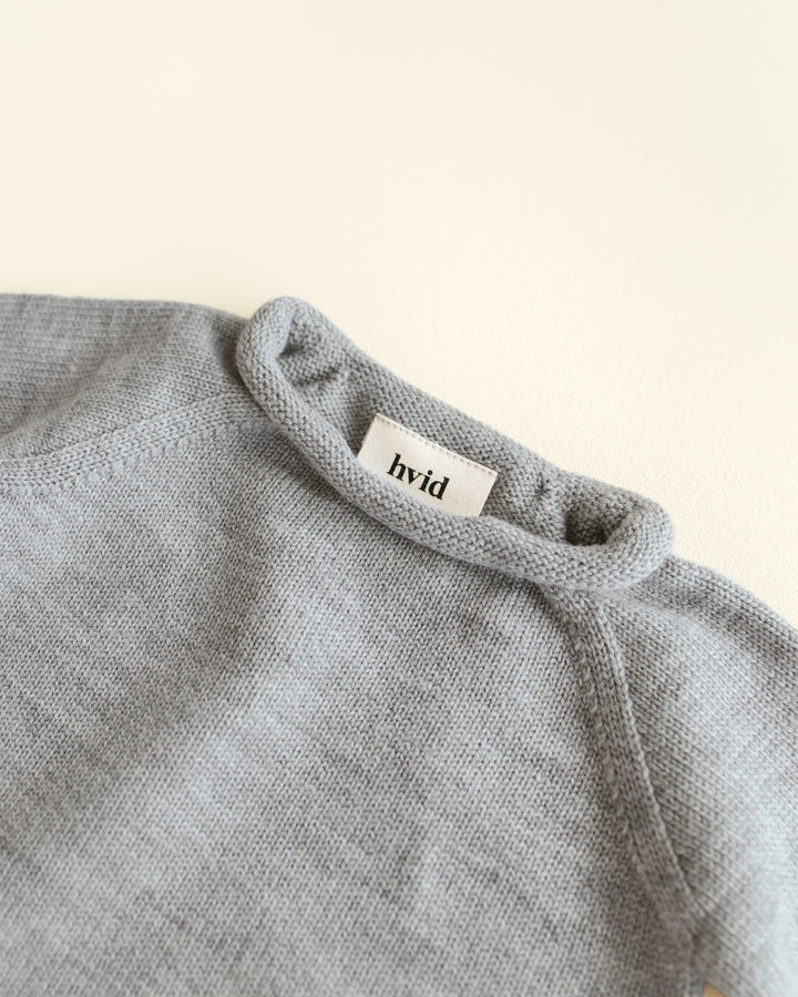 Hvid Georgette Sweater Grey Melange