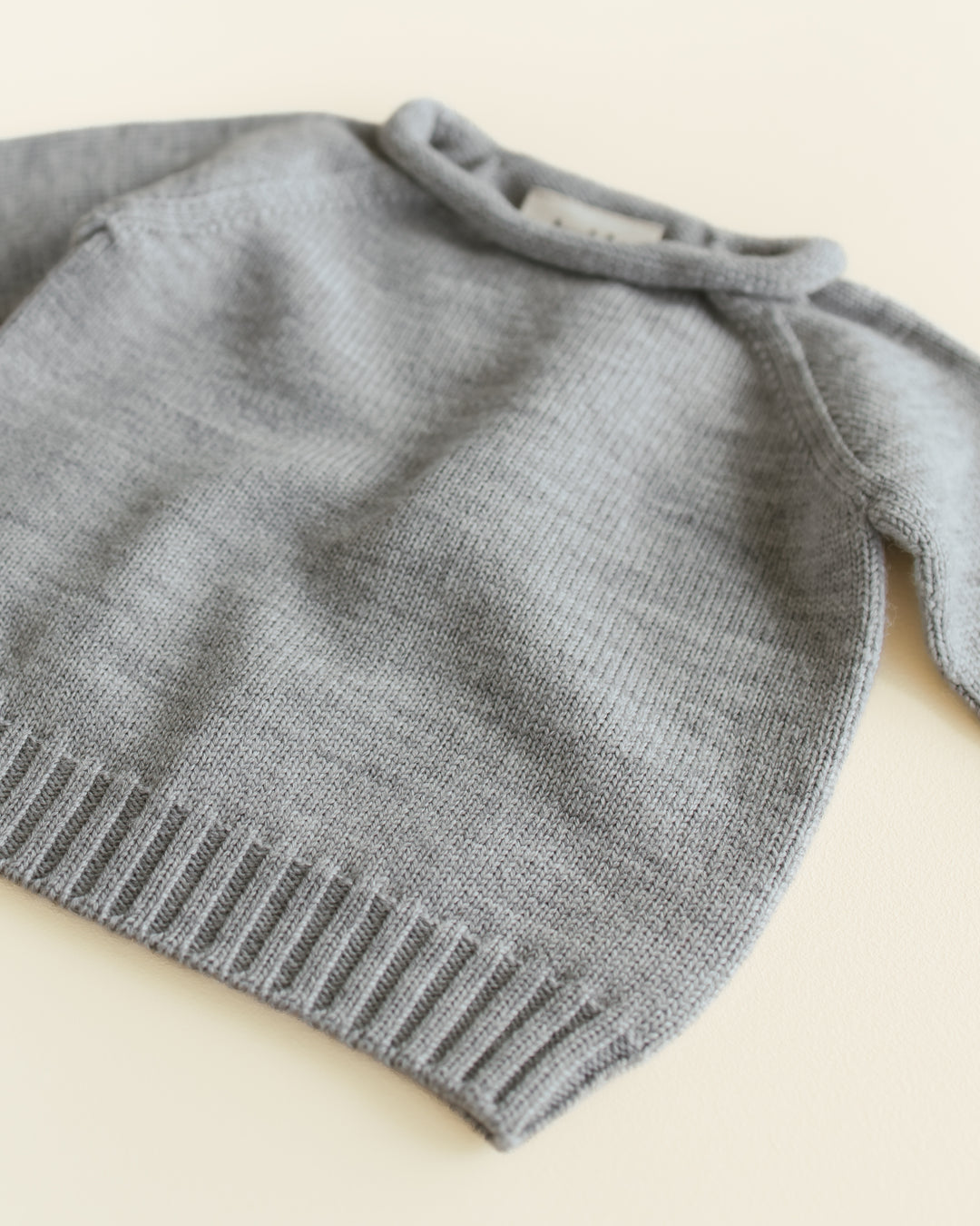 Hvid Georgette Sweater Grey Melange