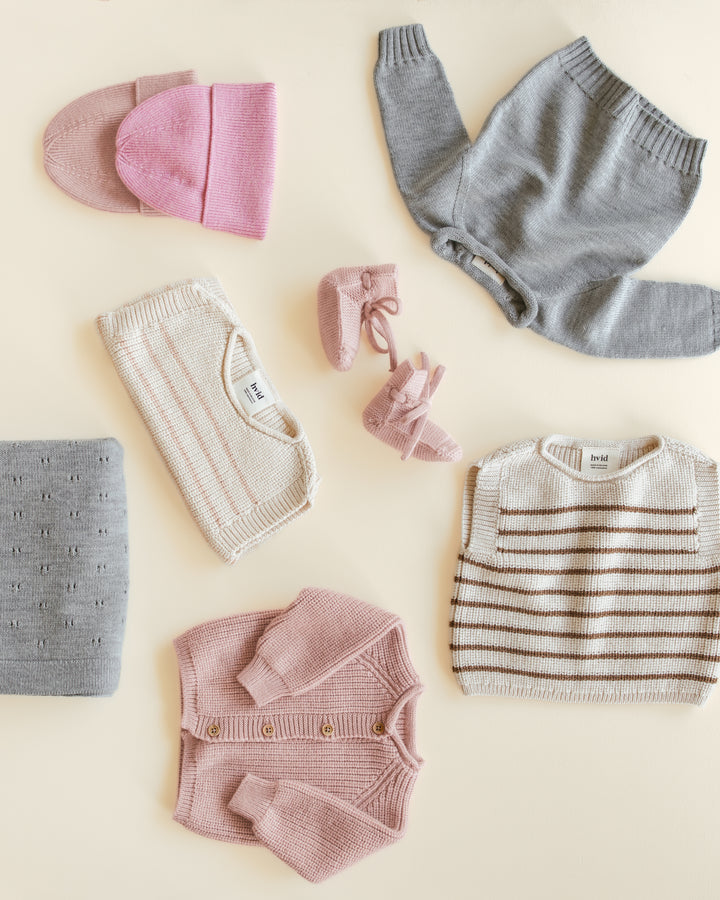 Hvid Georgette Sweater Grey Melange