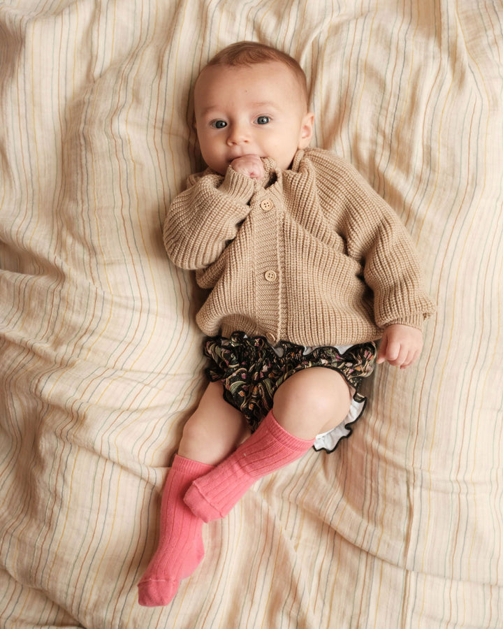 Studio Aelbo Rib Baby Socks Bright Pink - La Gentile Store