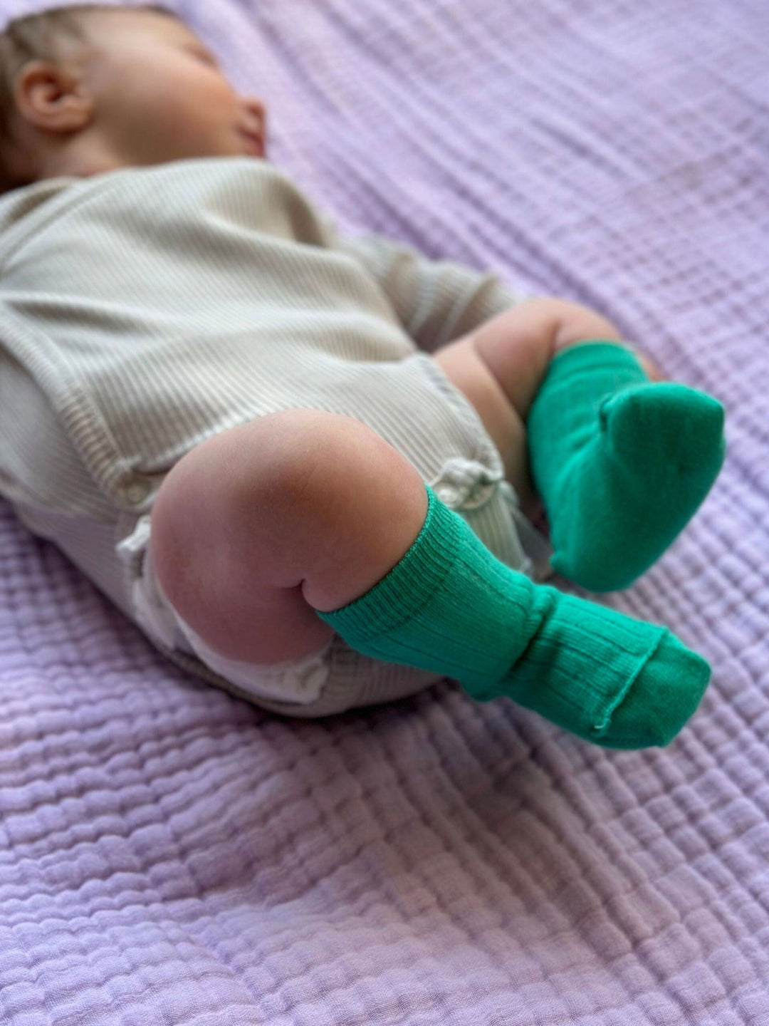 Studio Aelbo Rib Baby Socks Sea Green - La Gentile Store