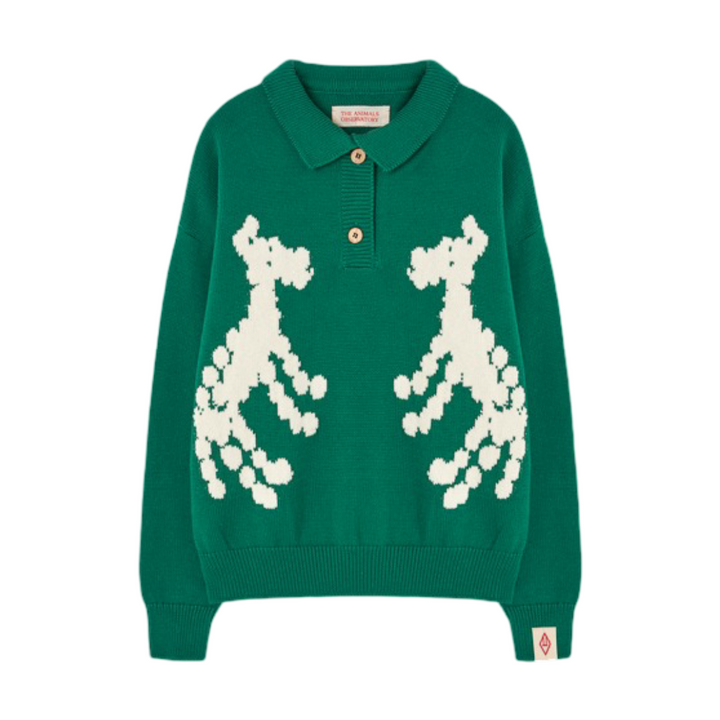 The Animals Observatory Raven Kids Sweater Green
