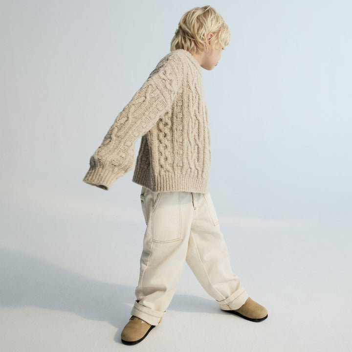 The New Society Baggy Denim Jeans Ecru