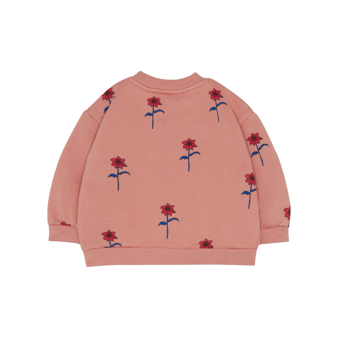 The Campamento Pink Baby Sweatshirt Flowers