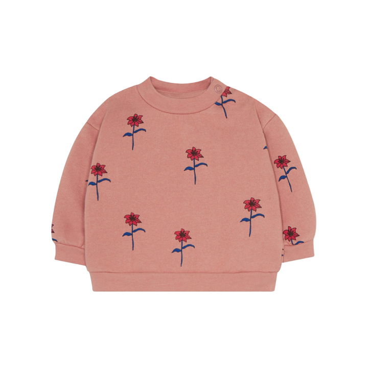 The Campamento Pink Baby Sweatshirt Flowers