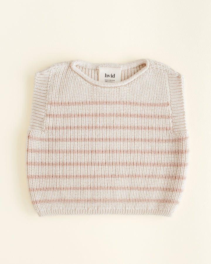 Hvid Harvey Vest Cotton Cream - Apricot