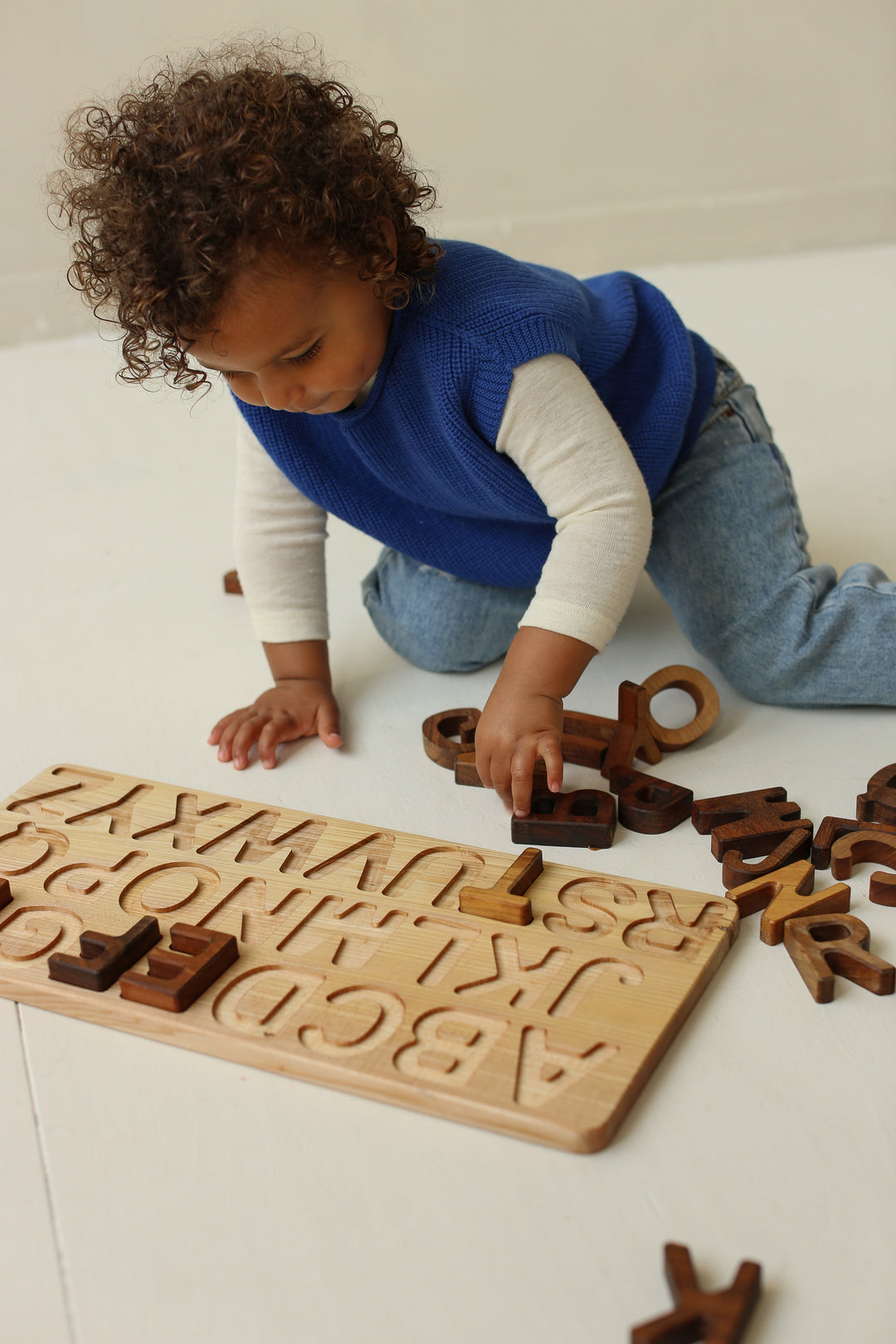 Hvid Harvey Kids Vest Cobalt Blue