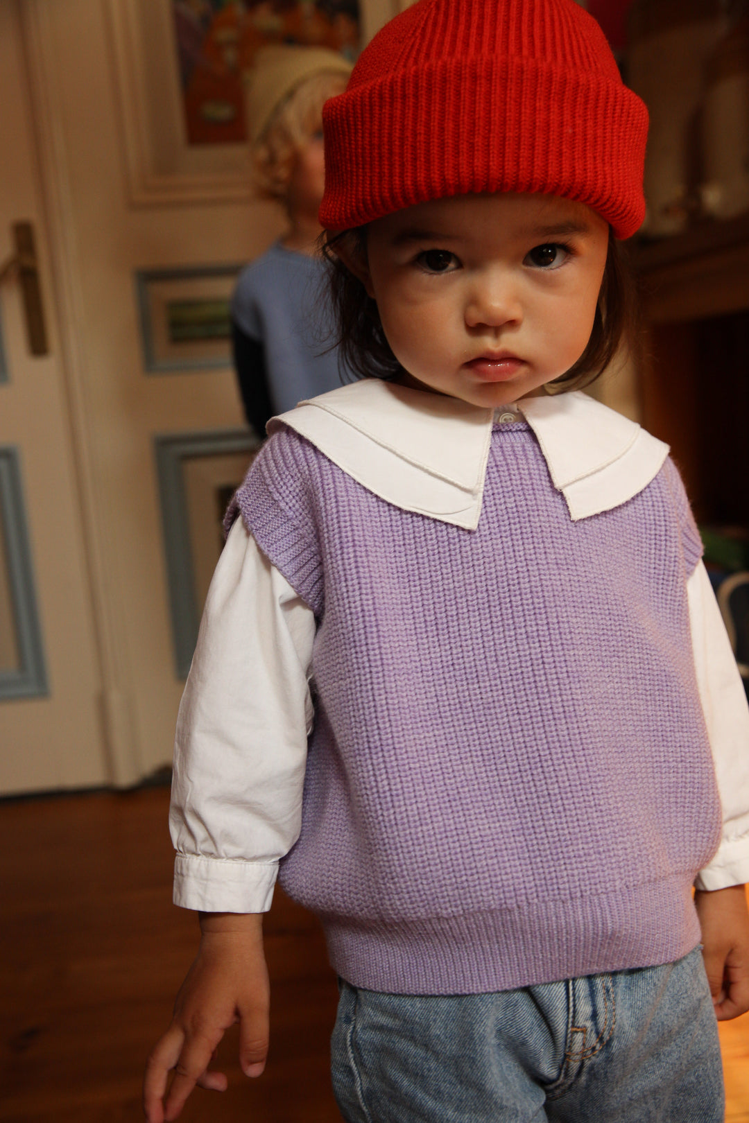 Hvid Harvey Kids Vest Lilac