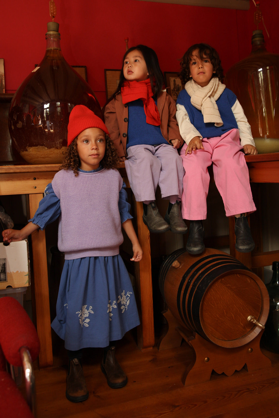 Hvid Harvey Kids Vest Lilac