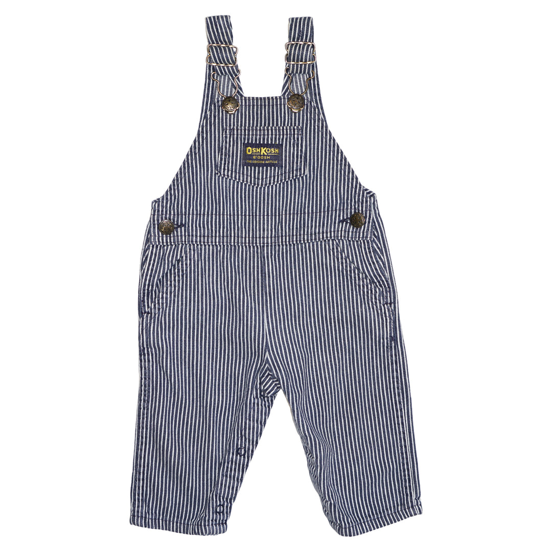 Vintage Oshkosh Blue Striped Overalls 12M