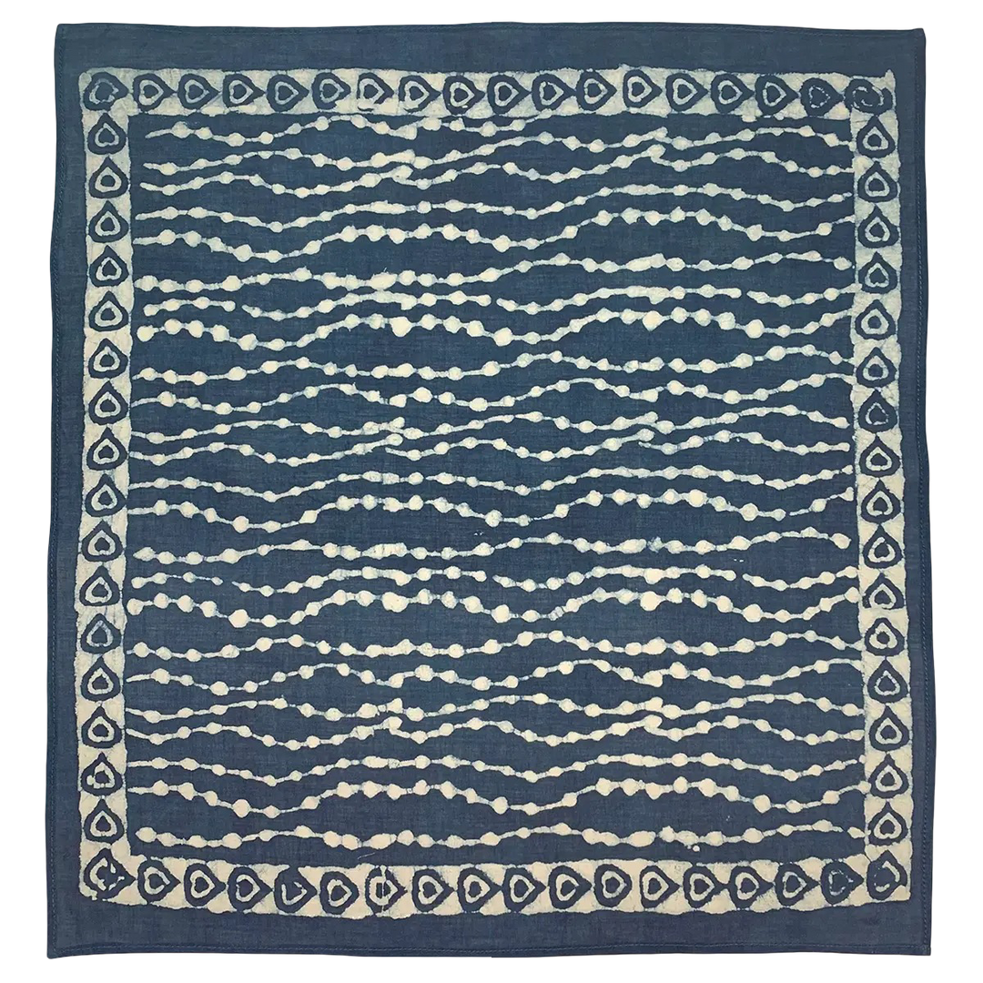 Vintage Cotton Kids Bandana Navy