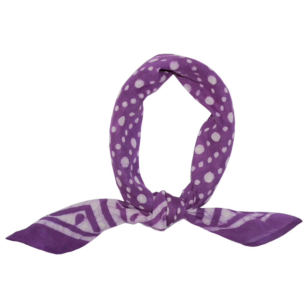 Vintage Cotton Kids Bandana Dark Purple
