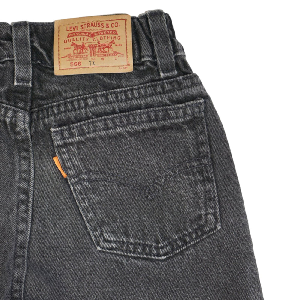 Vintage Levi's 566 Fit Jeans Washed Black 6-8Y - La Gentile Store