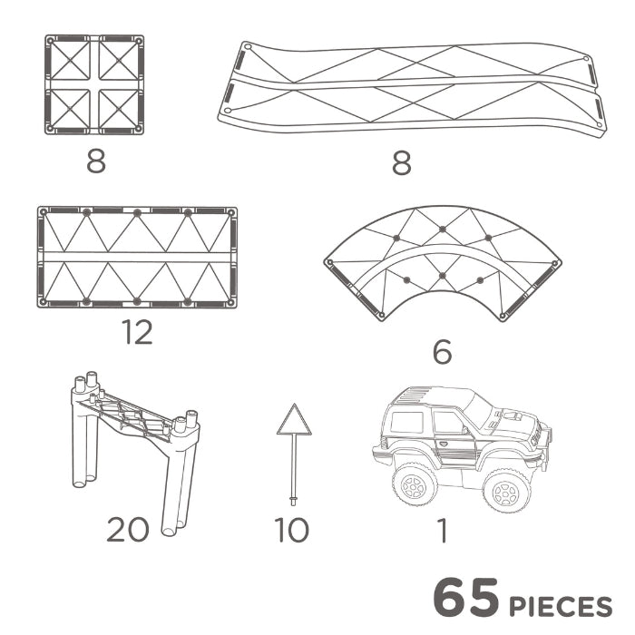 Cleverclixx Race Track Intense Set – 65 Pieces