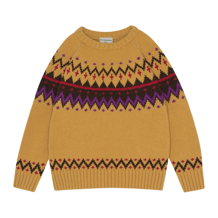 The Campamento Wool Zig Zag Jumper Yellow