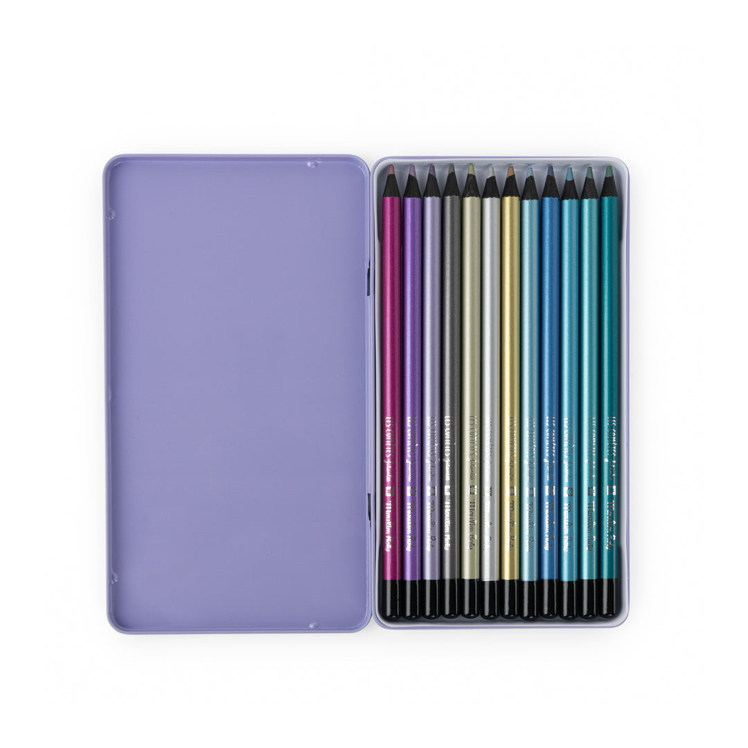 Moulin Roty Metallic Coloring Pencils – 12 Colors