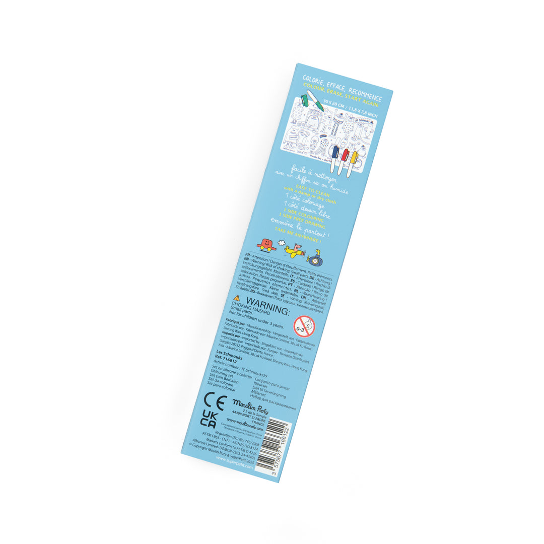 Moulin Roty Mini Play Mat Set + 4 Pencils – Les Schmouks