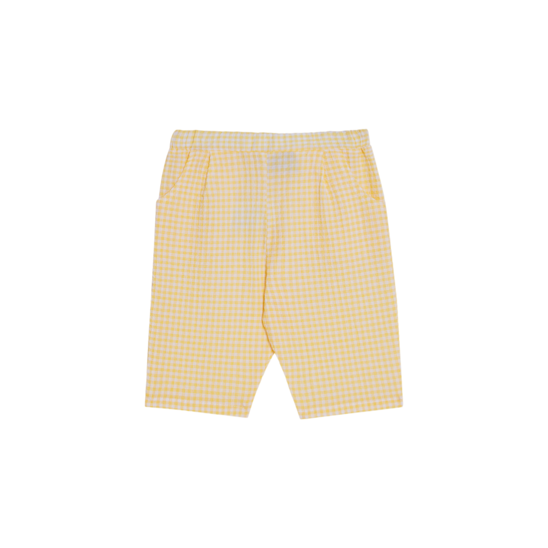 The Campamento Yellow Checked Baby Trousers