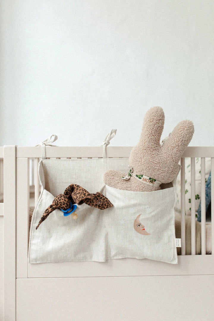 Atelier Pomme Linen Crib Organizer Beige - La Gentile Store