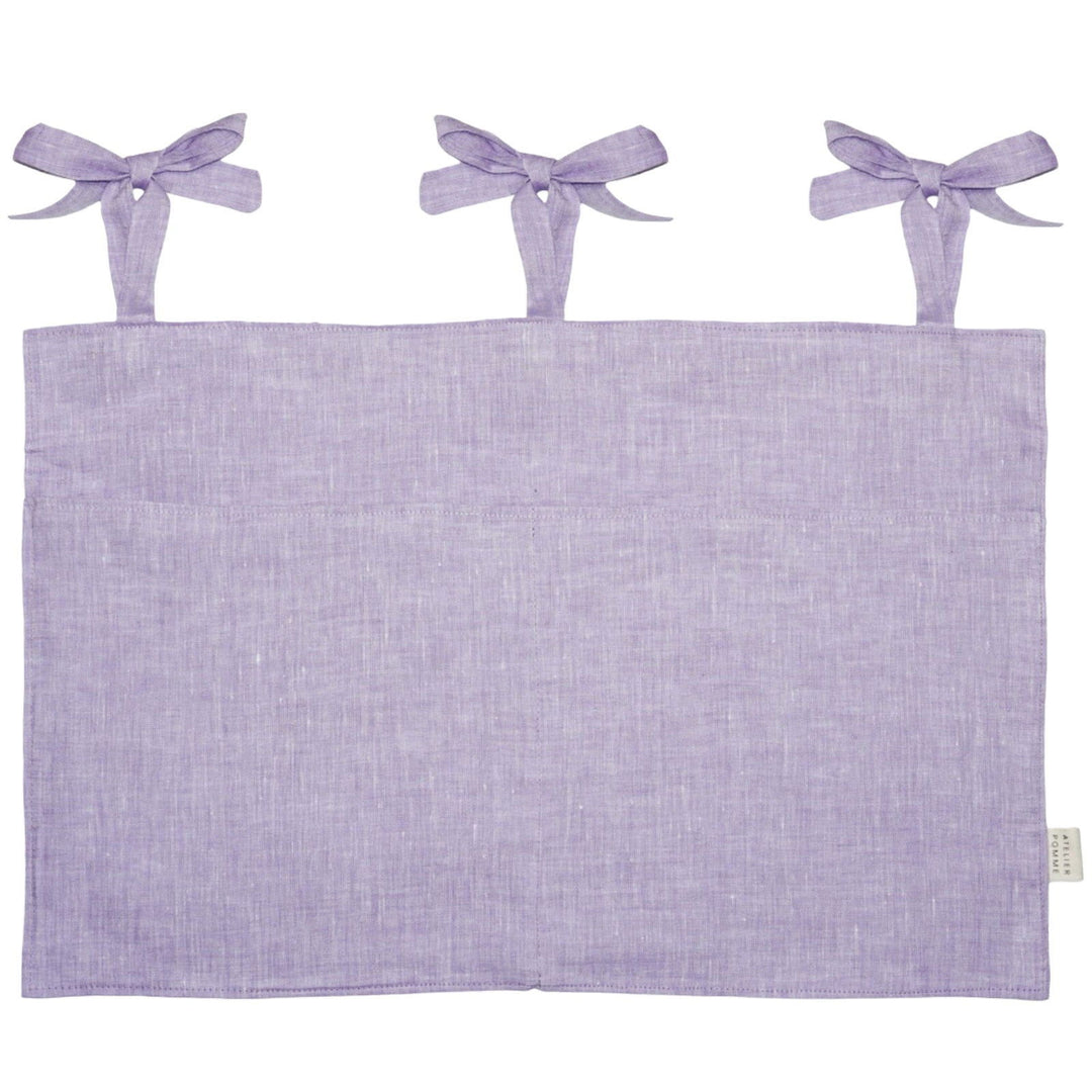 Atelier Pomme Linen Crib Organizer Lilac - La Gentile Store
