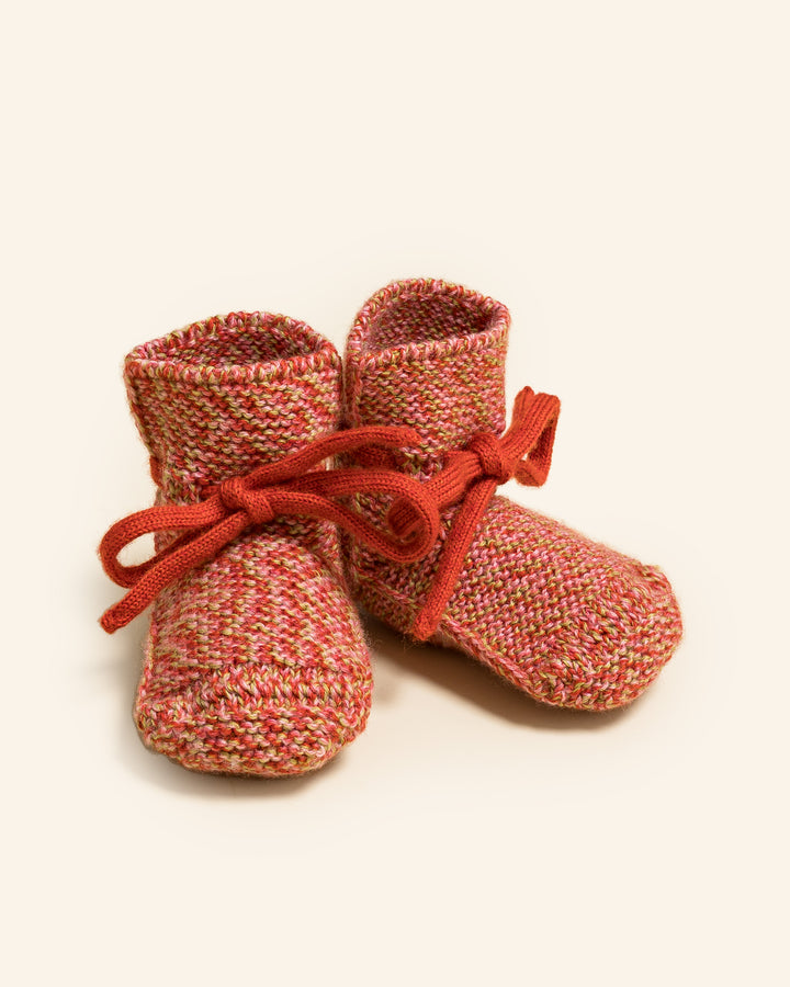 Hvid Booties Happy Melange Red