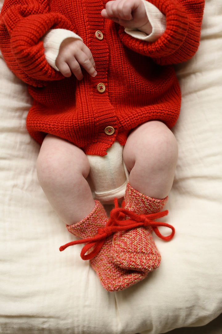 Hvid Booties Happy Melange Red