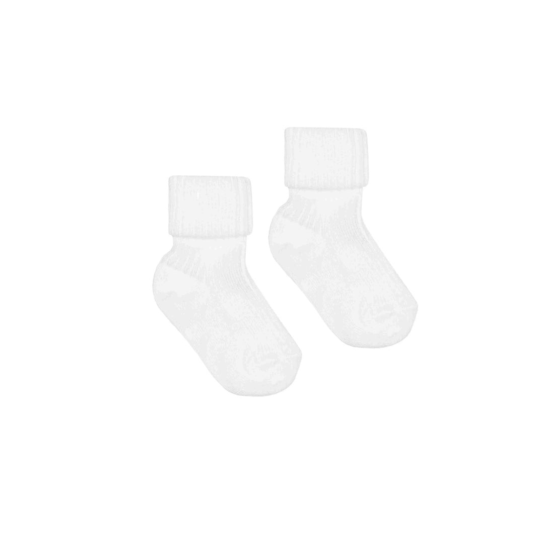 Baby Socks Rib Cotton White