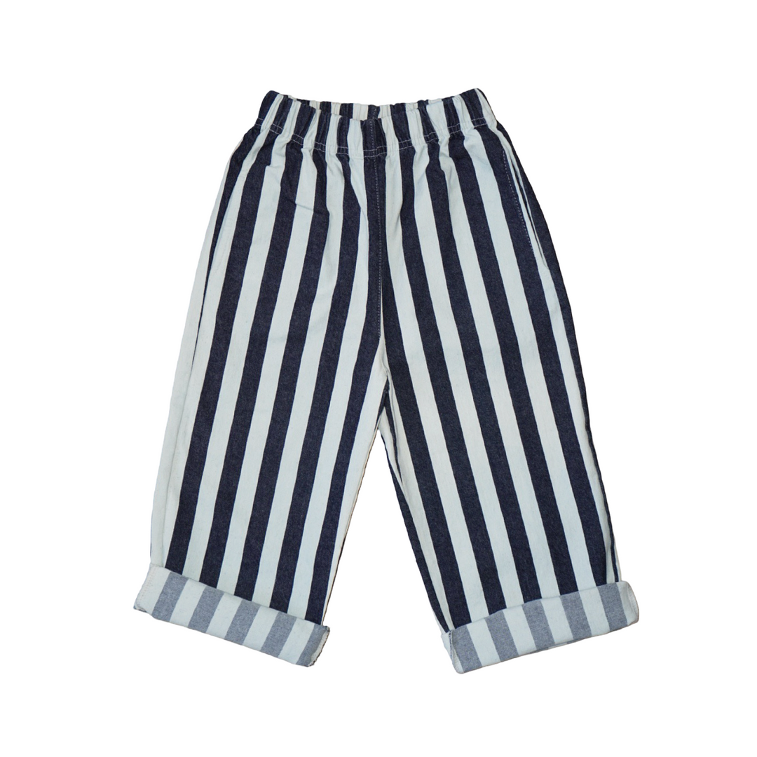 Baggy Striped Pants Denim - La Gentile Store