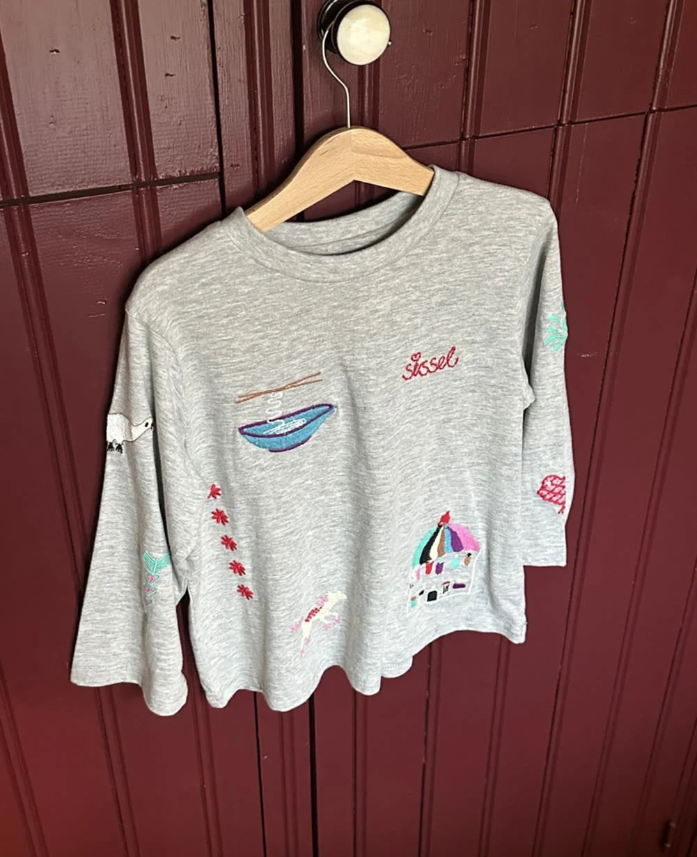 Sissel Mini Billie Top Grey Melange