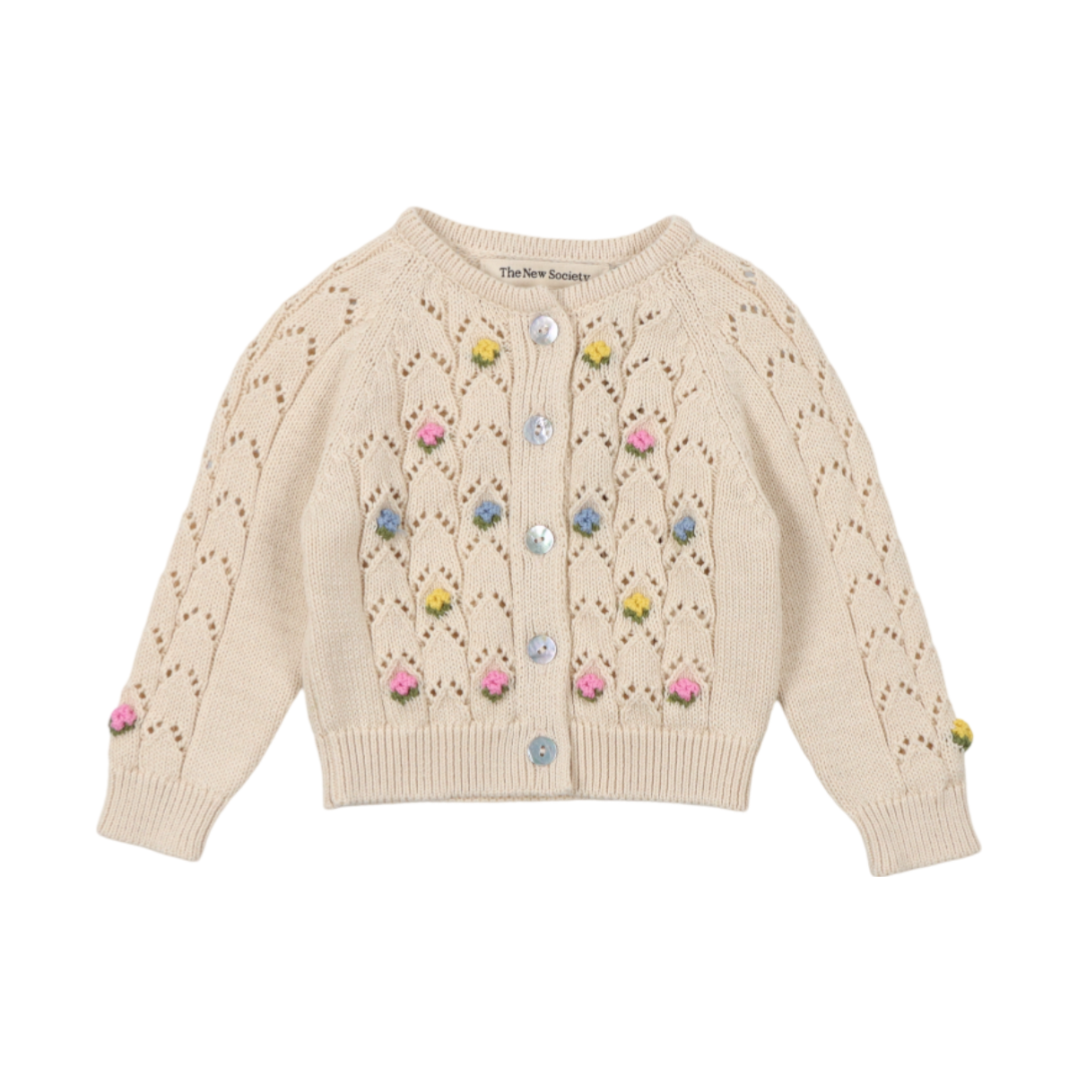 The New Society Canea Baby Cardigan Macadamia