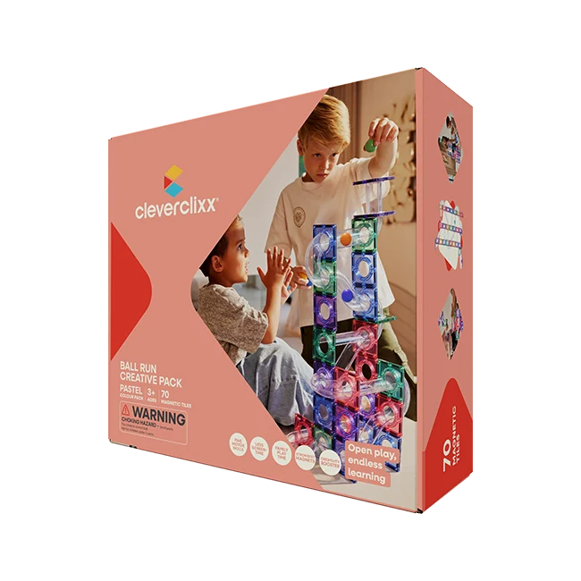 Cleverclixx Marble Run Pastel – 70 Pieces