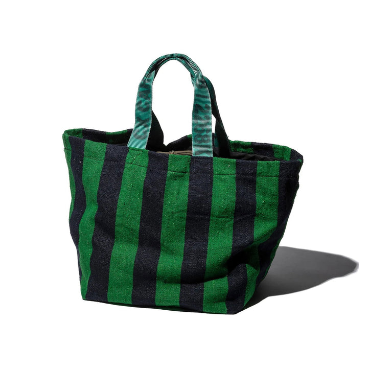 Cotton Rug Bag Green Navy - La Gentile Store