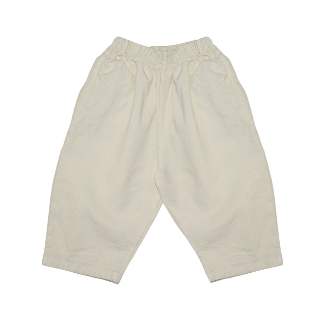 Crêpe Cotton Pants Cream