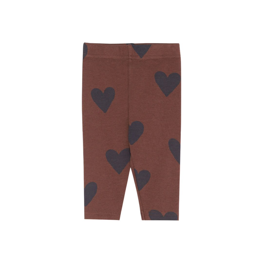 The Campamento Hearts Baby Leggings Brown