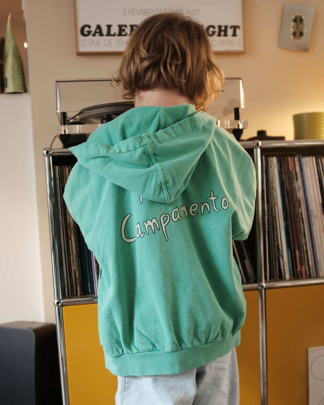 The Campamento Green Washed Oversized Kids Hoodie