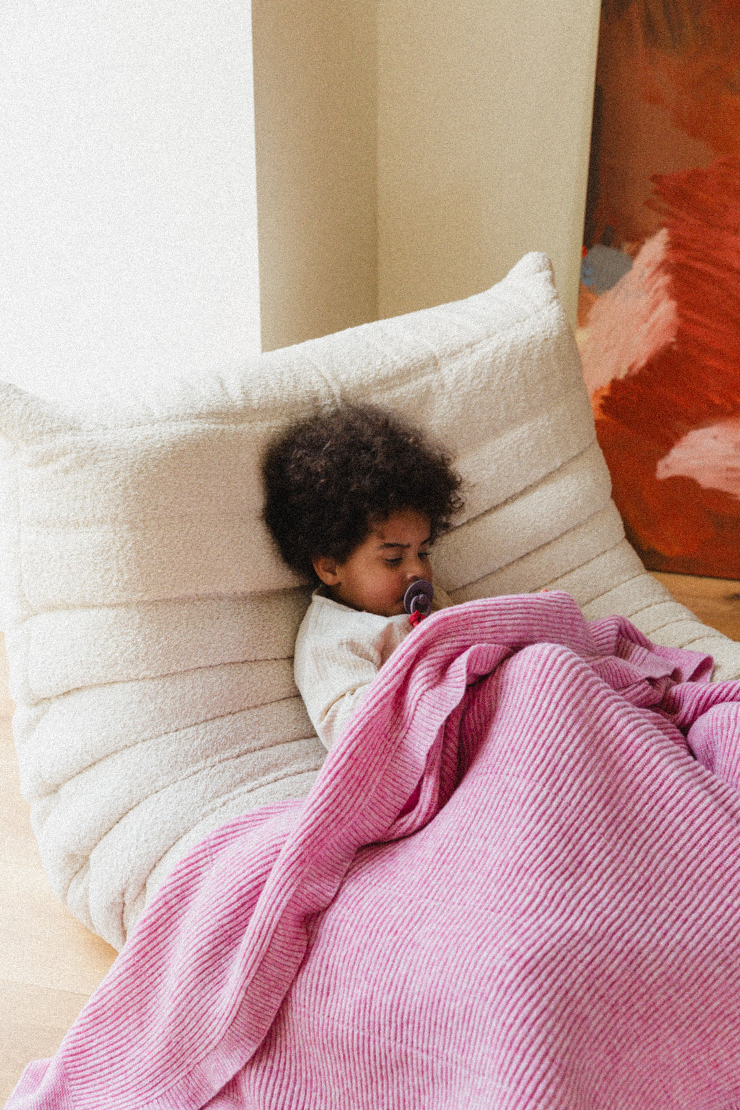 Hvid Blanket Gaston Cotton Candy